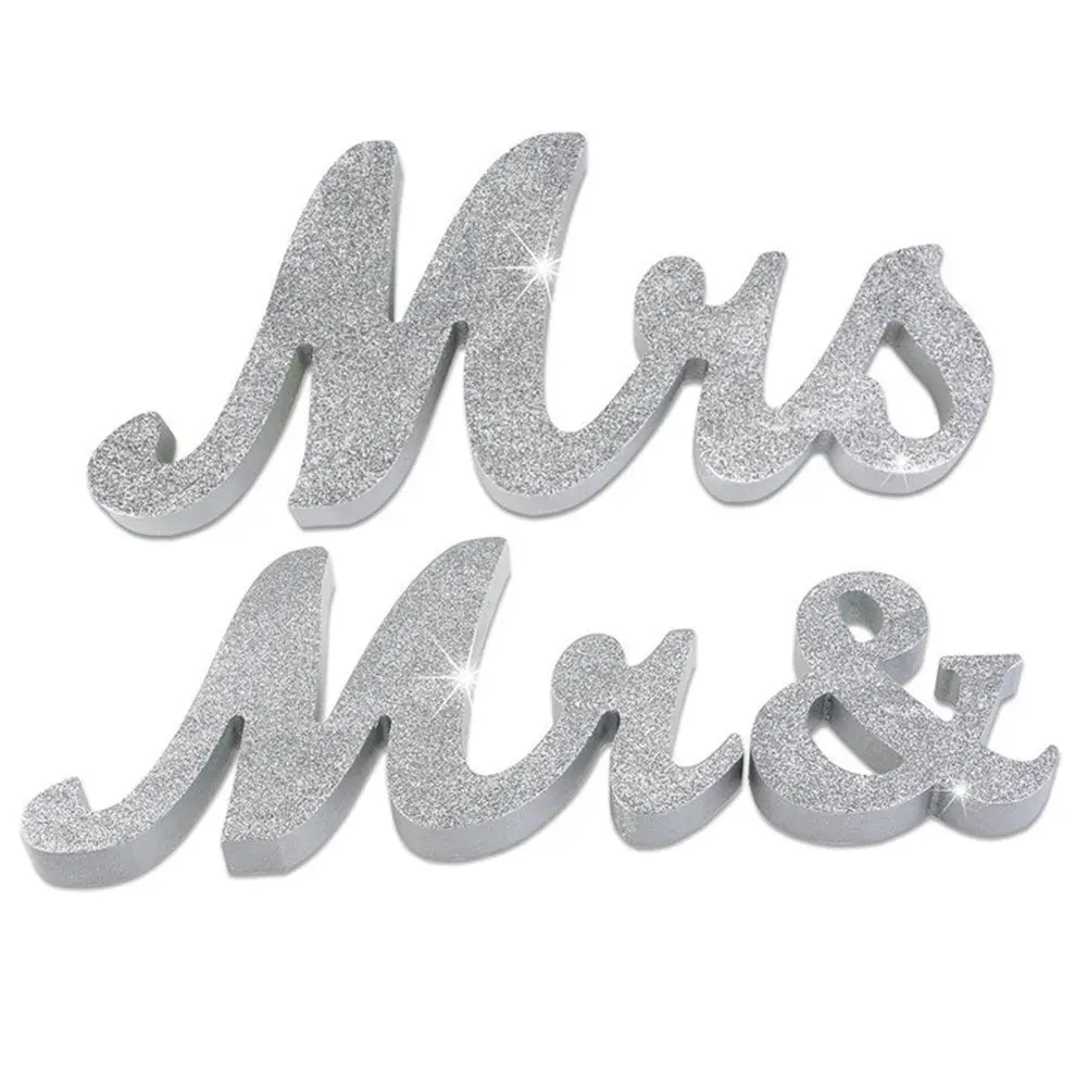 Большой винтажный изысканный белый Mr & Mrs Signs Elegnat деревянные отдельно стоящие
