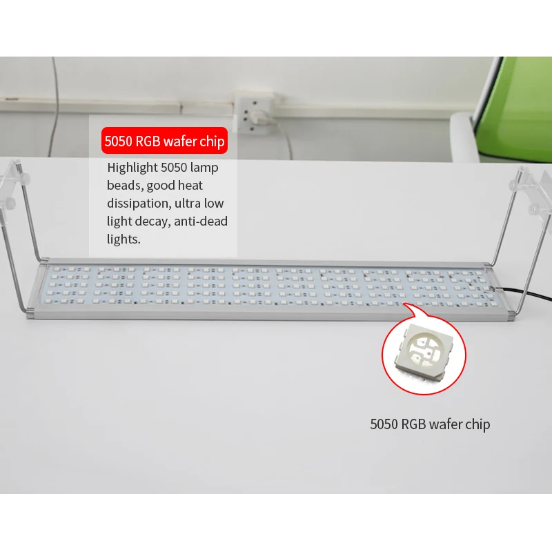 Светодиодный светильник с зажимом для аквариума морской RGB раздвижной кронштейн