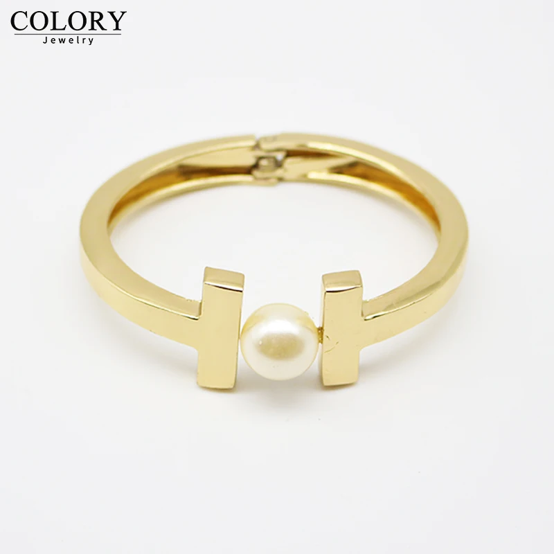 Fashion Jewelry Model Handmade Copper Alloy Women Pearl Bracelet bangle | Украшения и аксессуары