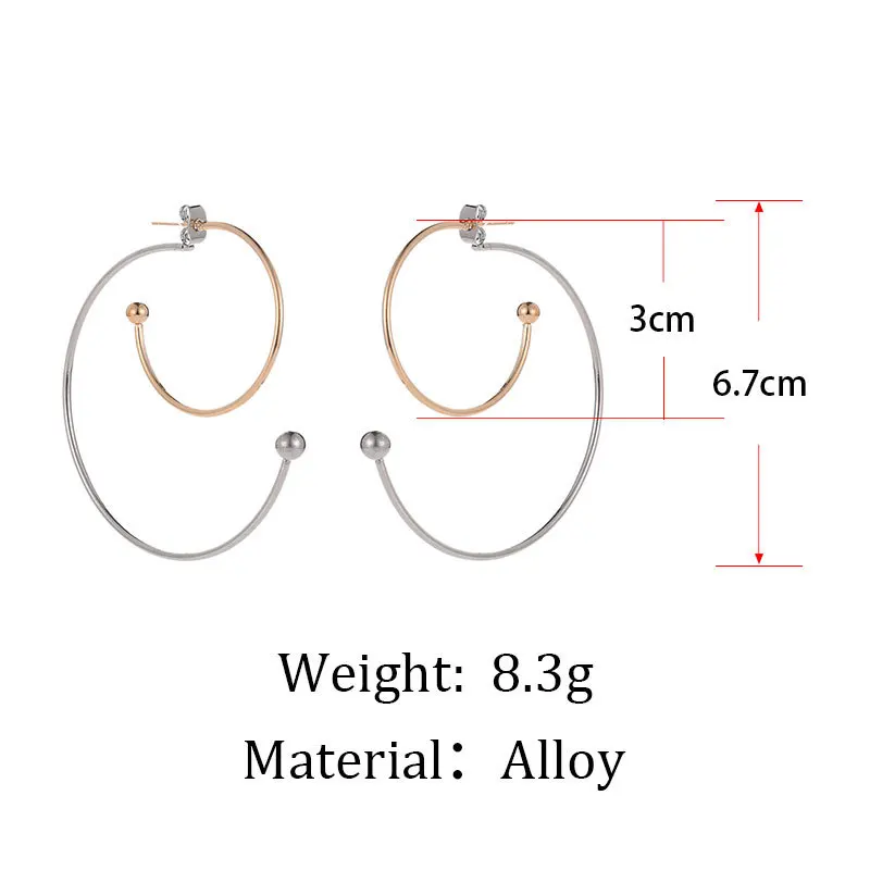 Women Trendy Ethnic Zinc Alloy Silver Gold Color Hoop Geometric Earrings | Украшения и аксессуары