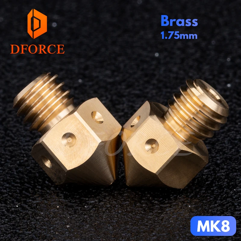 Dforce высокое качество MK8 насадка для 3D принтер hotend MakerBot накаливания насадки для душа латунь насадки J-Head штранг-прессования 0,2/0,4/0,6/0,8 мм