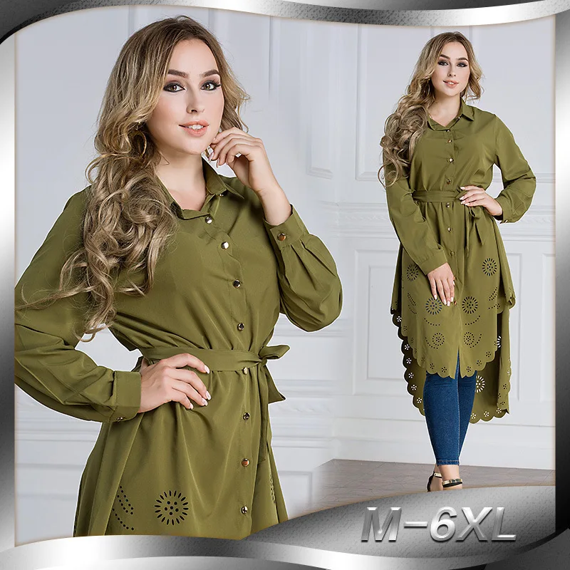 new women's clothing shirts long sleeve malaysia womens blouses plus size M-6XL SIZE 5207 | Женская одежда