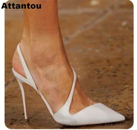 fashion shallow mouse white sheep skin leather sexy heeled pumps party dress shoe women pointed toe slip on stiletto high heels