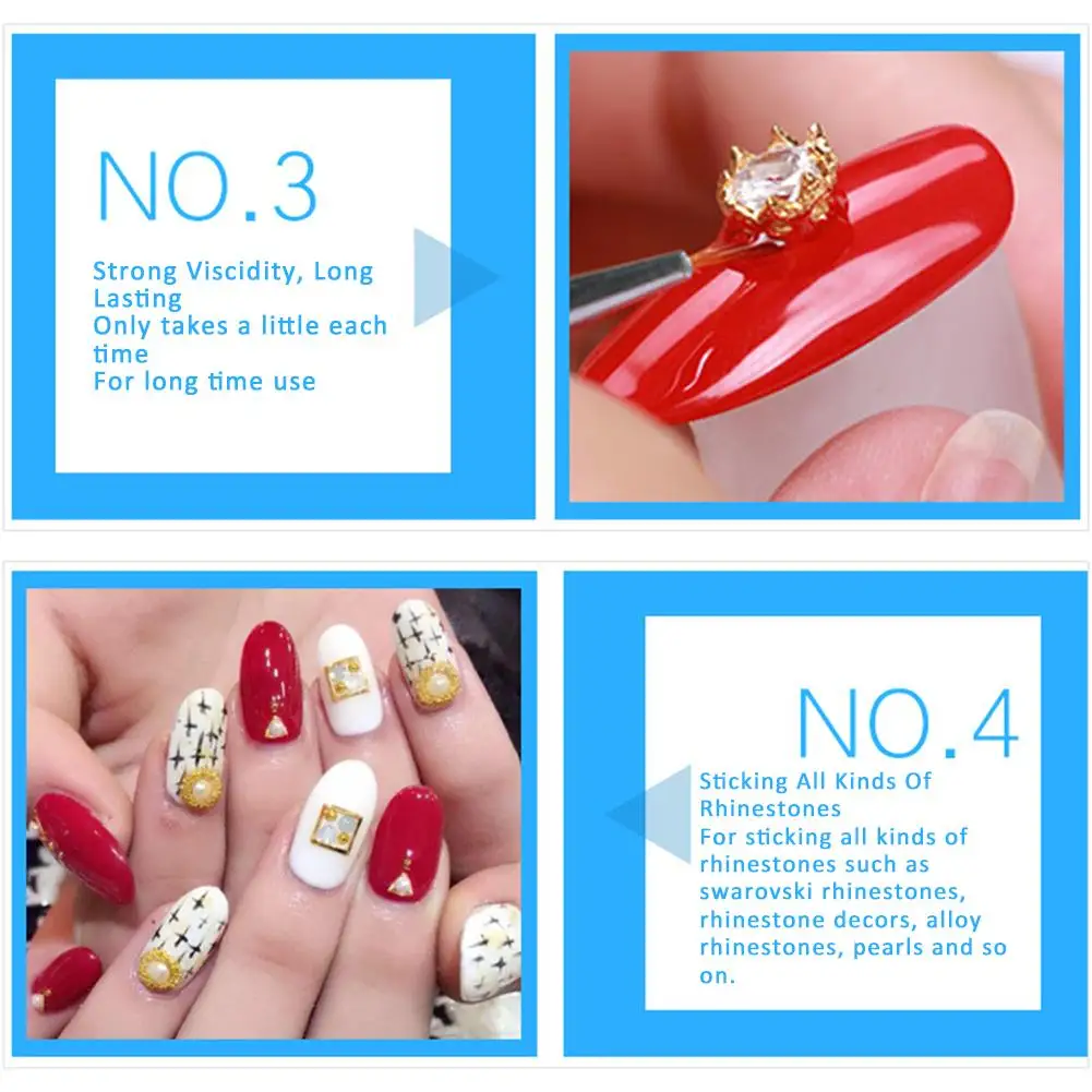 Клей для ногтей супер липкий 8 г УФ-гель клей Кристальные клеи прозрачный гель