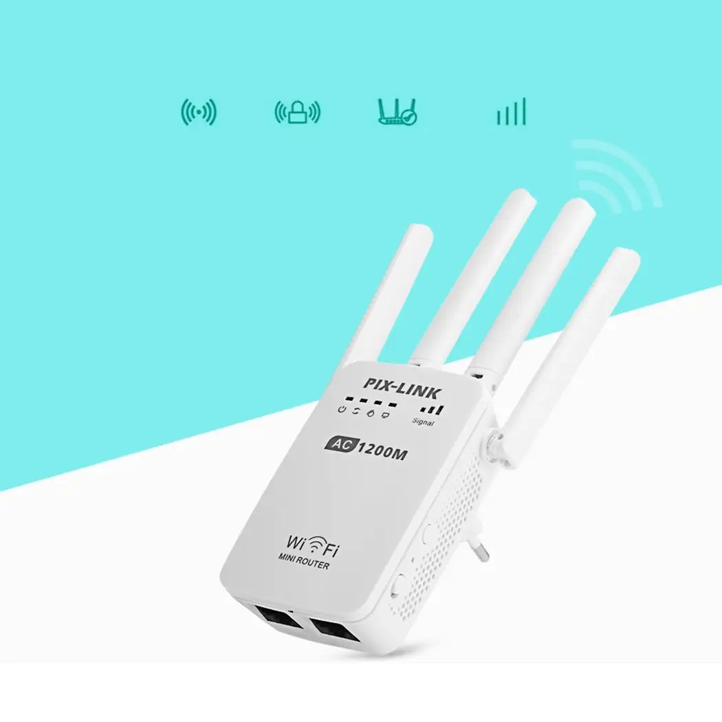 1200 Мбит/с беспроводной маршрутизатор Wi-Fi повторитель двухдиапазонный усилитель