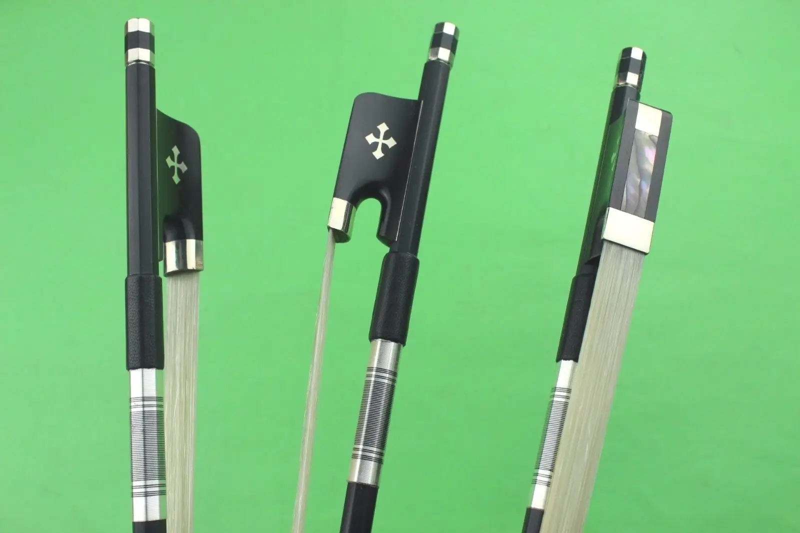 

New PRO 4/4 Carbon fiber cello bow ebony frog Inlaid Cross high quality
