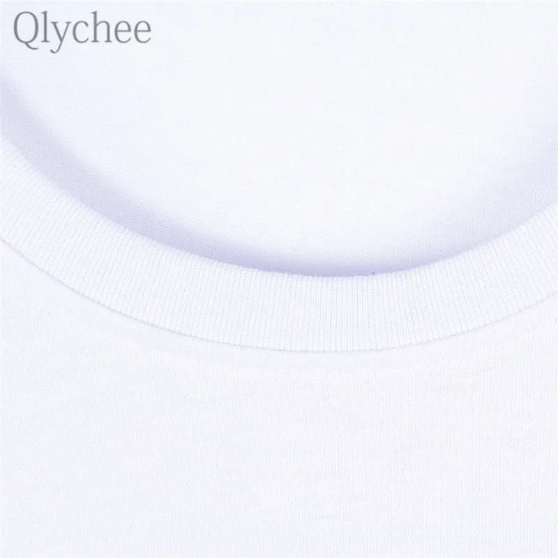Qlychee трендовые женские белые футболки с буквенным принтом коротким рукавом