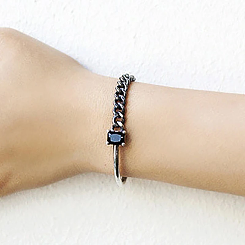 Factory Price 100% 925 Silver Bangle Fashion Minimalism Delicate Zircon Bracelets Fine Jewelry for Female | Украшения и