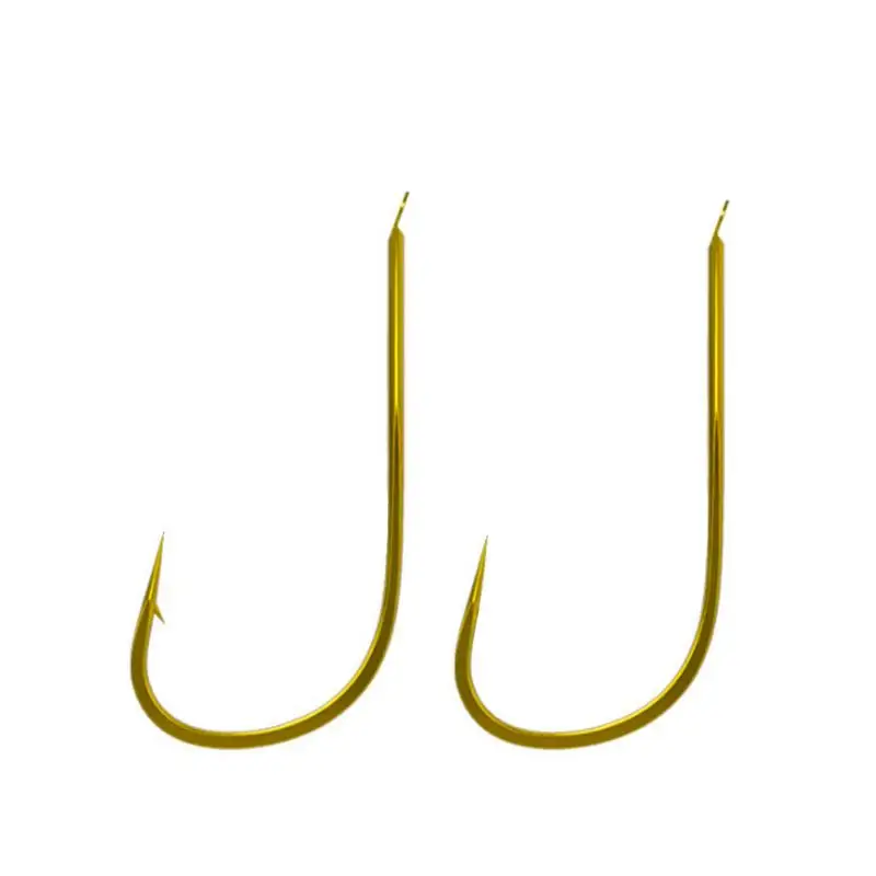 1000 шт./лот рыболовный крючок с золотыми втулками из высокоуглеродистой и