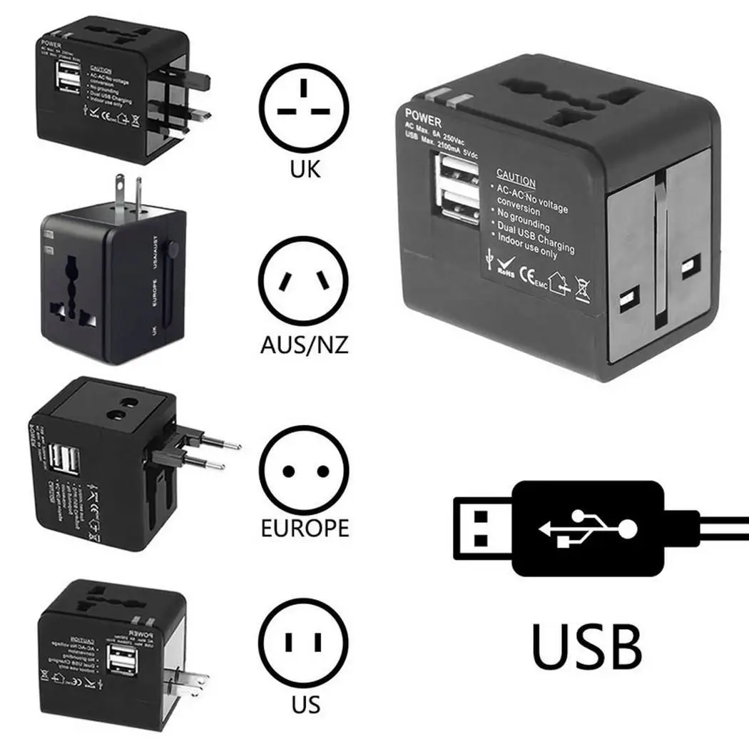 Портативный универсальный преобразования разъем Global Travel Generic Plug CE FCC ROHS