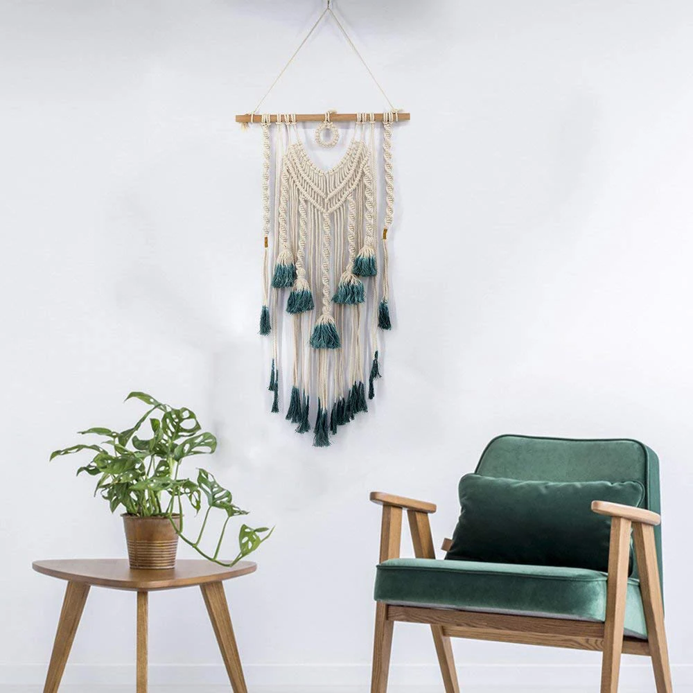 Handmade Macrame Wall Hanging Woven Art TapestryBoho Decor Textile hanging Chic Bohemian Home Geometric | Дом и сад