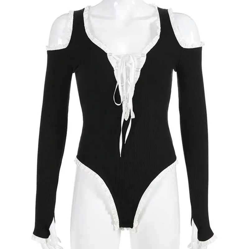 Женские комбинезоны пикантные элегантные черные готические дорожные