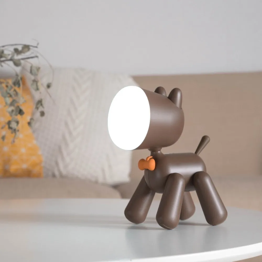 Rotatable Puppy Eyeshield Desk Lamp USB Charging Lovely Table With Two Dimming Novel Baby Sleep Night Light Book Gift | Освещение