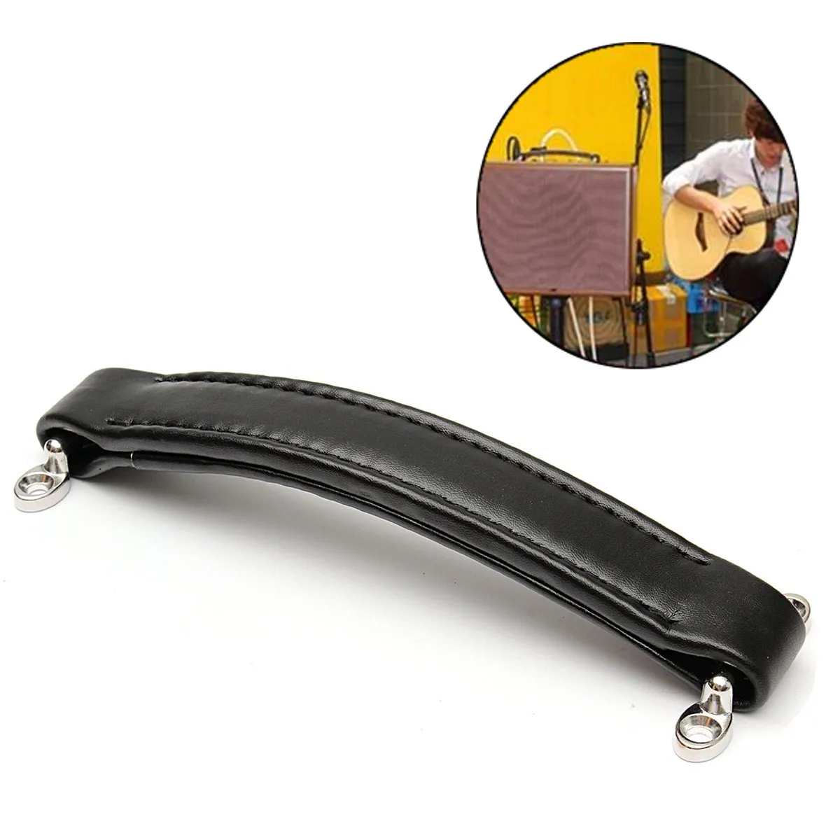 Черный винтажный стиль усилитель для гитары кожаная ручка Fender Ampeg AMPS | Дом и сад