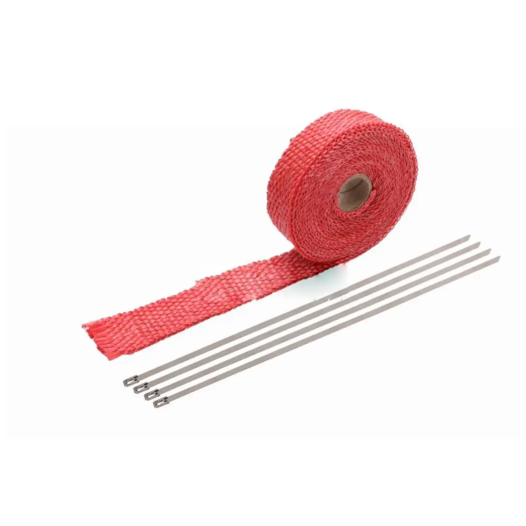 General Car Motorcycle Heat Exhaust Wrap Roll with Stainless For cars motorcycle etc Ties Steel | Автомобили и мотоциклы