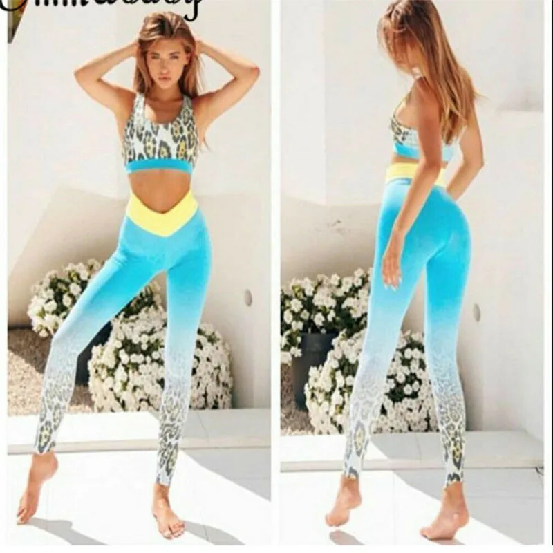 Женский комплект из двух предметов Leopart майка + обтягивающие штаны 2 спортивный