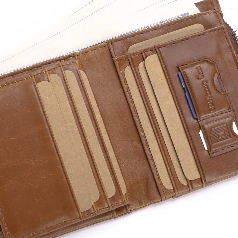 

New Wallet High Quality Brand Short Men Wallets Leather Genuine Male Purse Card Holder Wallet Fashion Man Zipper Coin Wallet Bag