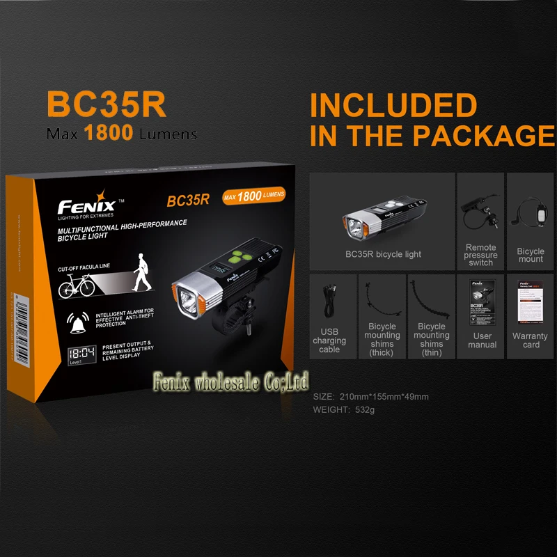 Новое поступление 2018 Fenix BC35R 1800 люмен Cree XHP50 нейтральный белый светодиодный