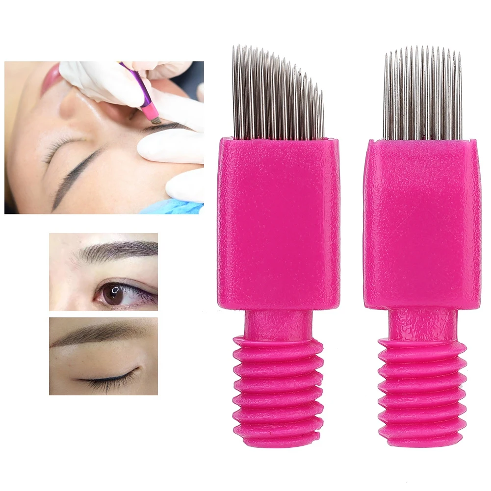 2 шт. иглы для тату противотуманные лезвия бровей ручная вышивка