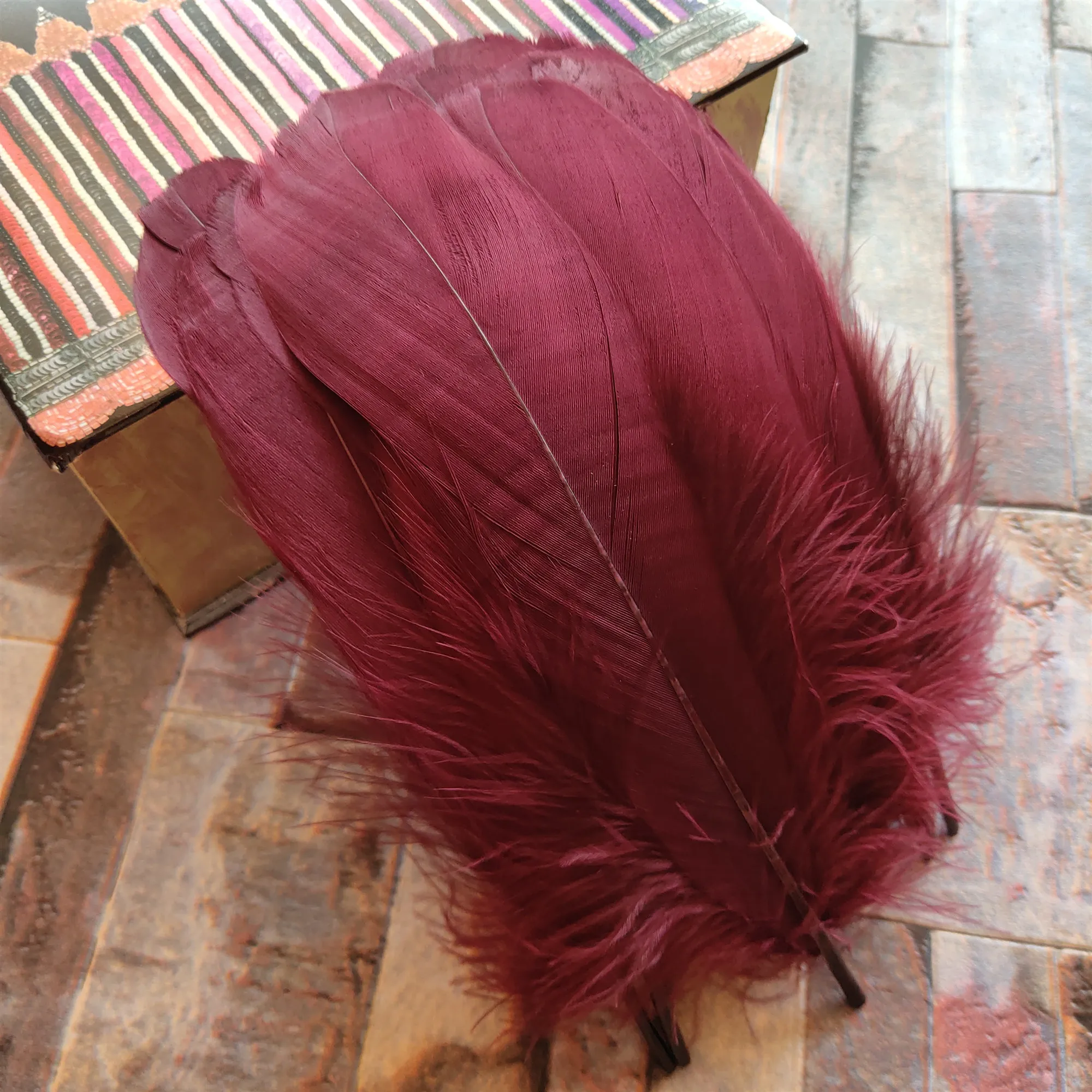 100 шт. натуральные гусиные перья 12 20 см|feather wine|goose feathersfeather red |