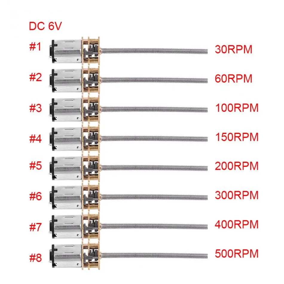 VBESTLIFE DC 6V мотор редуктор с длинной M3 * 55 мм винтовой резьбой выходной вал 30 об/мин ~