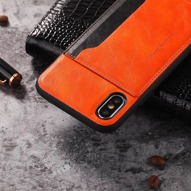 Защитный чехол для телефона iPhone X 8 7 6 S Plus роскошные кожаные чехлы кошелёк