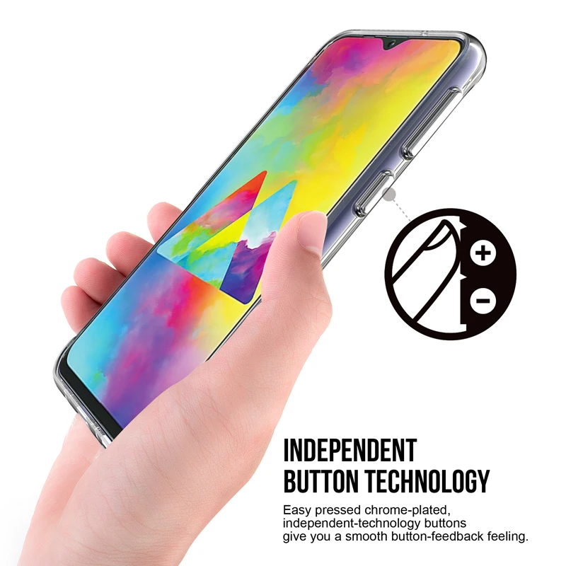 TOIKO Chiron Прозрачный чехол для Samsung Galaxy M20 Мягкий ТПУ Жесткий ПК Гибридный задний