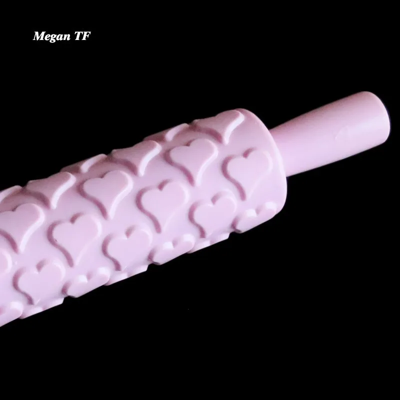Cake Imprint Rolling Pin Pastry Dough Tool Fondant Embossed Mold Heart Shape DIY Baking Tools Kitchen | Дом и сад
