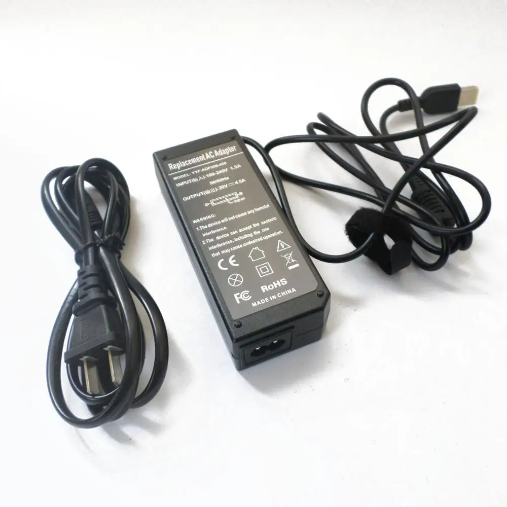 AC Adapter For Lenovo ADLX90NCC3A ADLX90NLC3A ADLX90NLT3A PA-1900-72 20V 4.5A 1980 Laptop Power Supply Charger USB Plug With Pin |