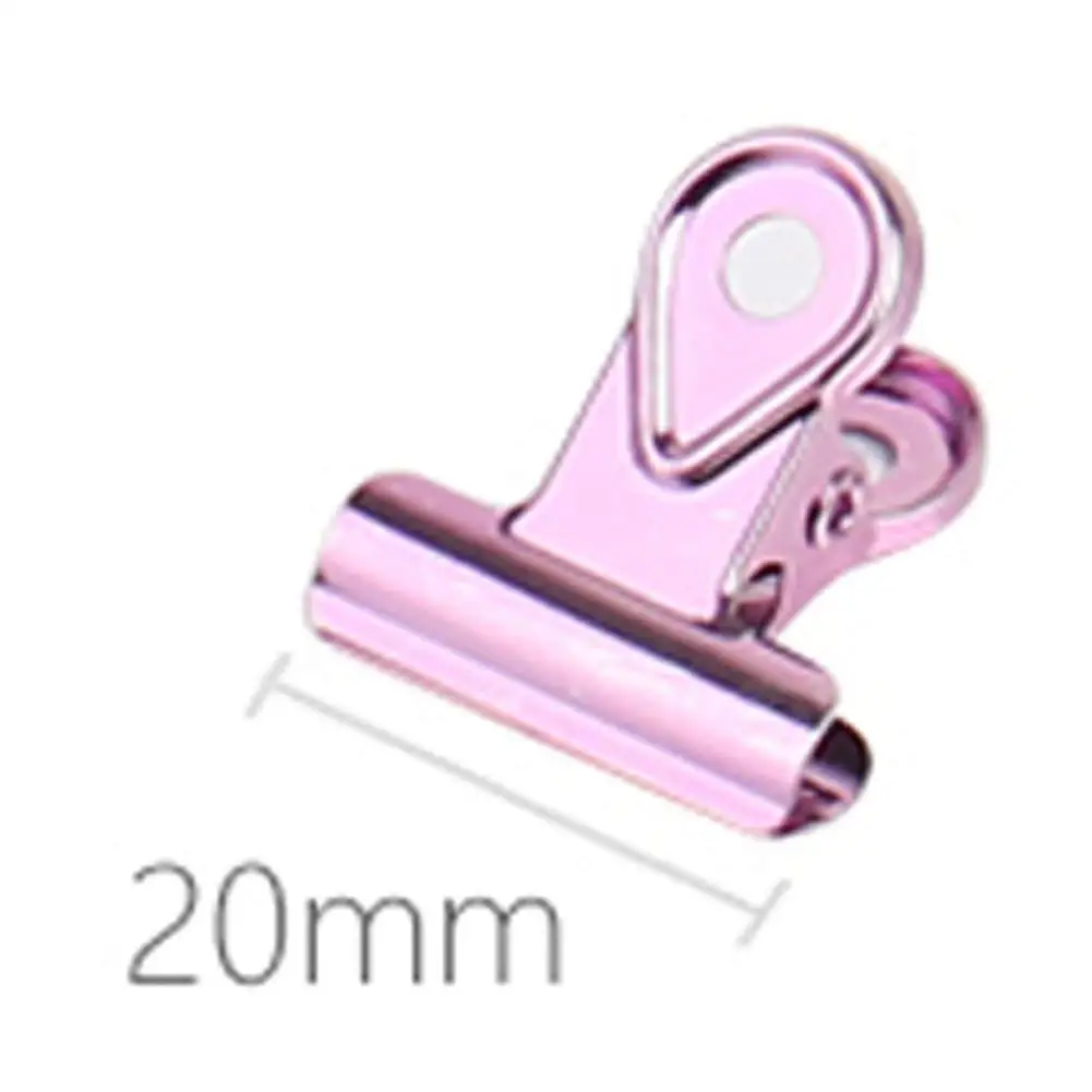AAAJ-Bulldog Clips Elastic and Strong Multicolored Color FoldBack Binder Paper Metal Clamps Pack of 10 (20mm) | Канцтовары для