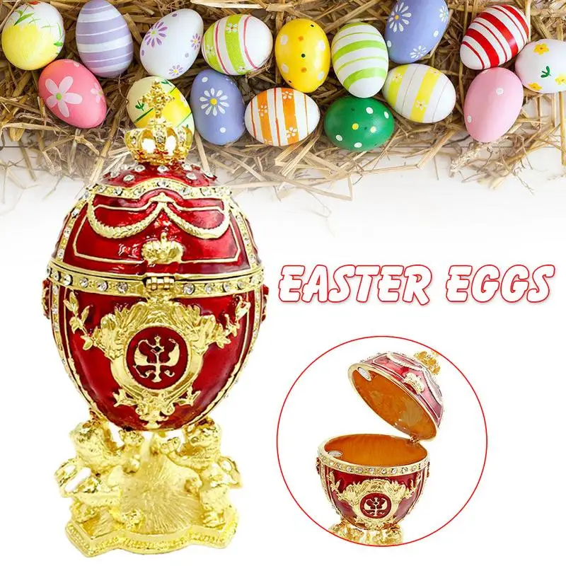 Новое настольное украшение ручной росписи в стиле Faberge эмалированное яйцо Стразы