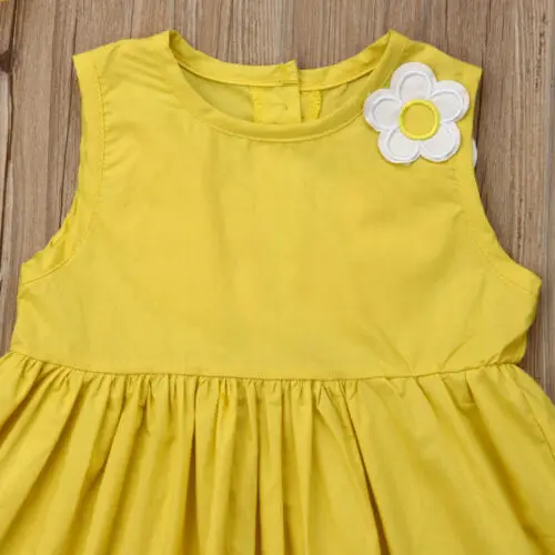 2019 Brand Toddler Cute Baby Girls Dress Summer Princess Patchwork Wings Sleeveless 3D Flower New Fashion Costume 2-7T | Детская одежда
