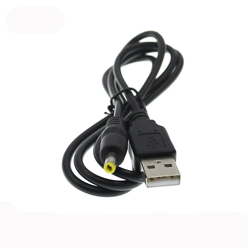 

Адаптер питания USB в DC 4,0x1,7 мм, кабель питания для игровой консоли Sony PSP, зарядное устройство, 1 м, 18AWG, черный