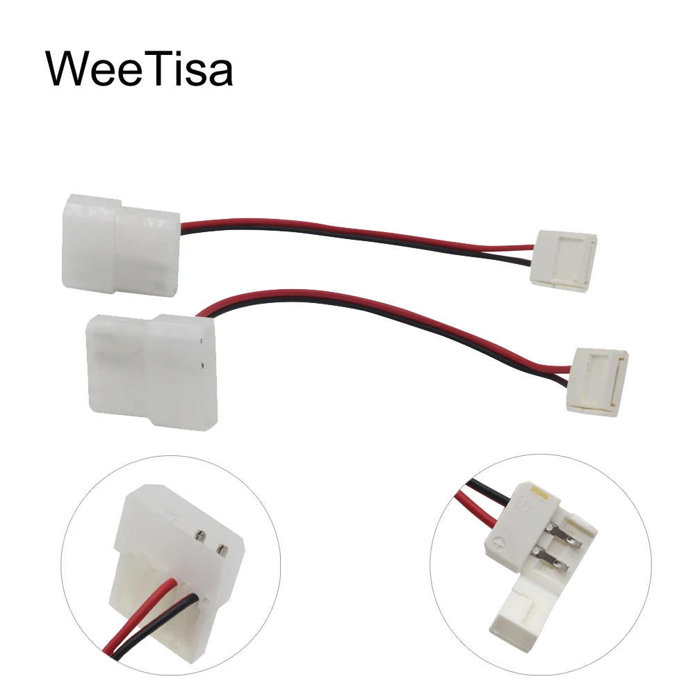 15 см большой 4Pin до 2Pin 10 мм Solderless Светодиодная лента Соединитель Бесплатная Сварка