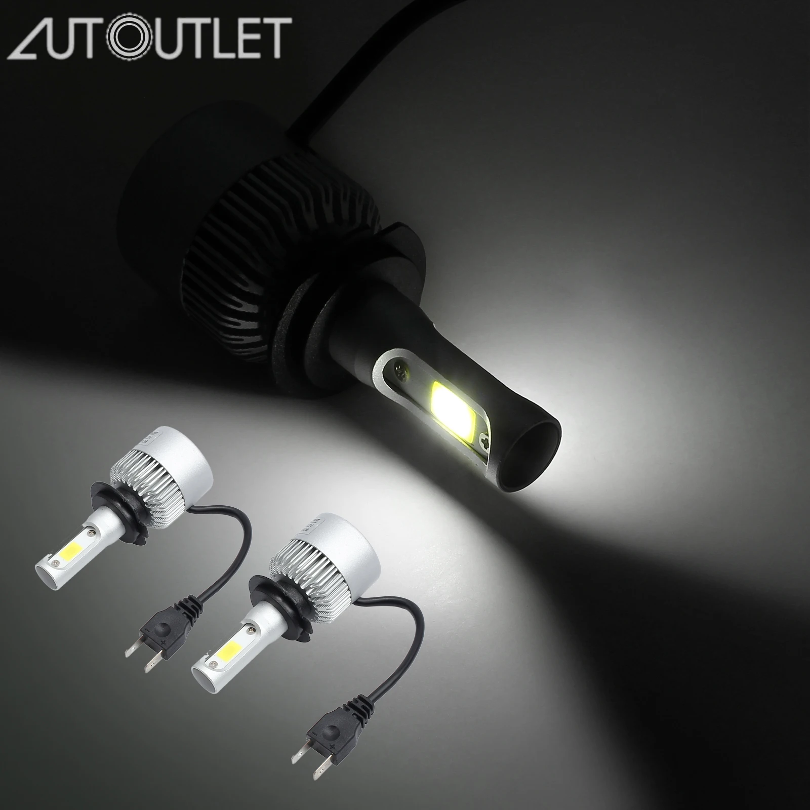 

AUTOUTLET 2x for H7 499 Bulb 16000LM High Power 15W LED HeadLight Main Fog Light (CA205x2) Car Beam Lamps Bulbs Car Beam Bulbs