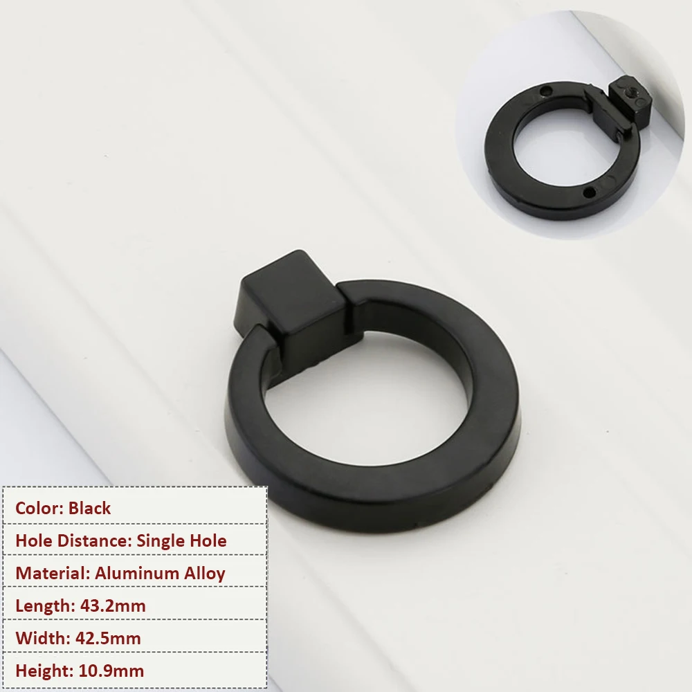 LEEDIS одинарное отверстие из алюминиевого сплава вытяжное кольцо для шкафа