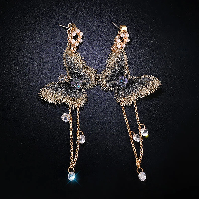 Новое поступление розовые модные синие висячие серьги подвески из цинкового