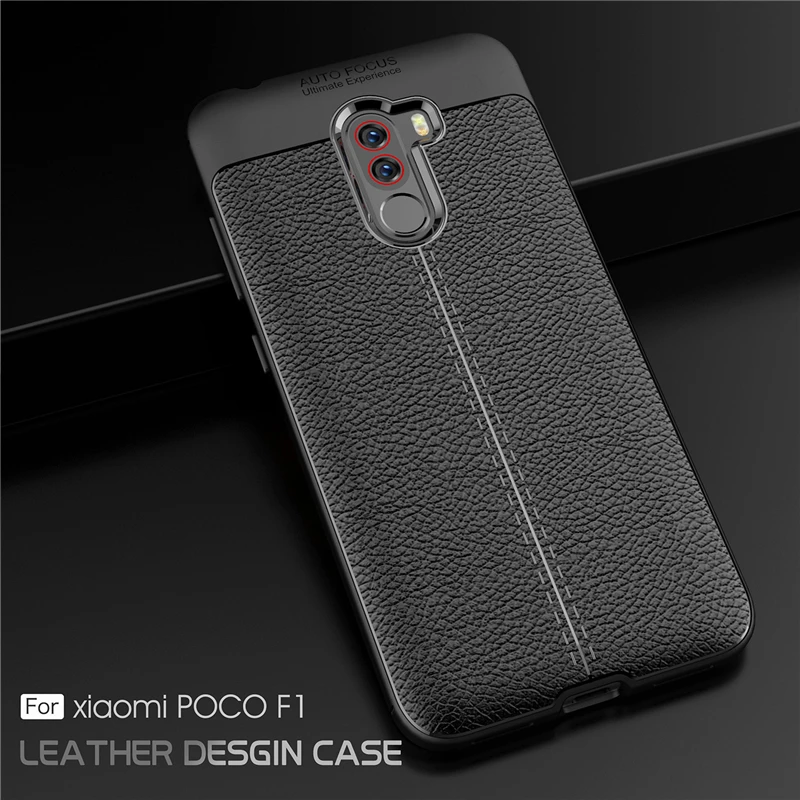 Кожаный чехол для телефона Xiaomi PocoPhone F1 A1 A2 Max 3 Mi Lite противоударный силиконовый