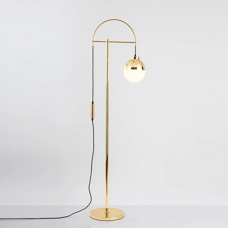 Современные металлические золотые светодиодные Торшеры для гостиной офиса