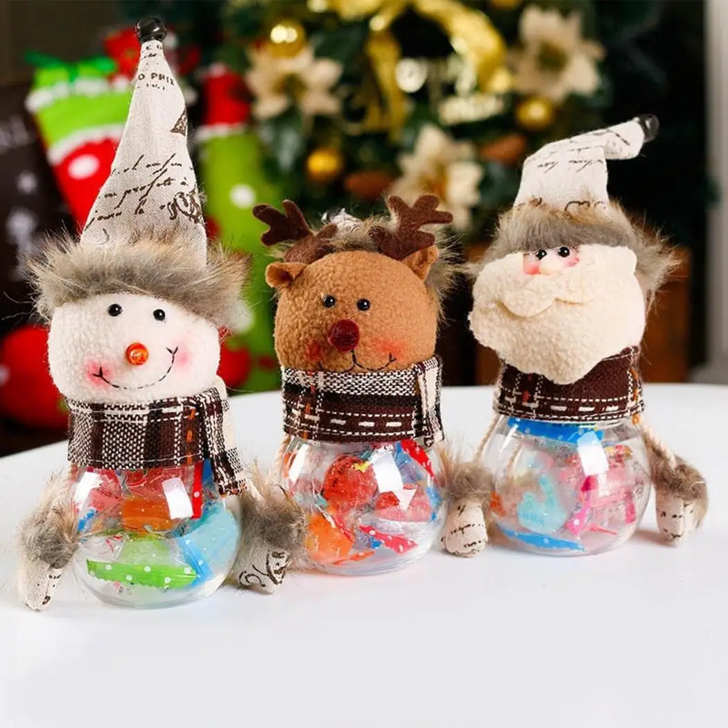 Cute Multicolor Candy Box Christmas Style Home As Picture Decoration Elk Snowman Old | Дом и сад
