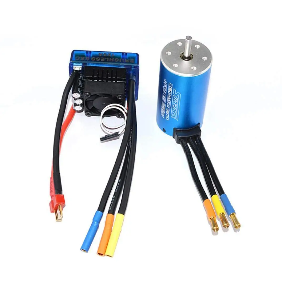 Водонепроницаемый 3670 2150KV бесщеточный двигатель + Бессенсорный 120A ESC (3670