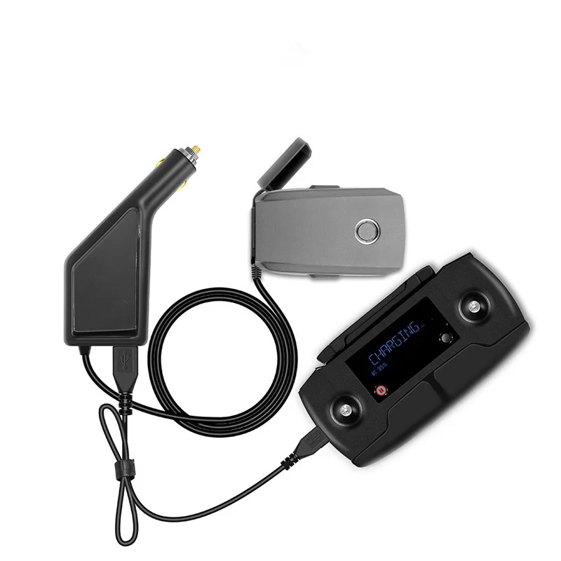 2 в 1 для DJI Mavic Pro/Zoom автомобильное зарядное устройство батарея дистанционное