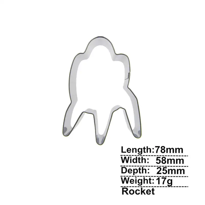 Rocket shape 2 piece biscuit cutting molds baking tools cake decorating soft candy tools. | Дом и сад