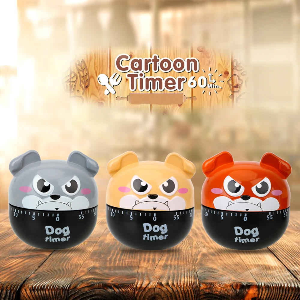 Random Color Cute Dog 55 Minutes Kitchen Timer Cooking Reminders Tools Countdown Alarm Reminder Mechanical | Дом и сад