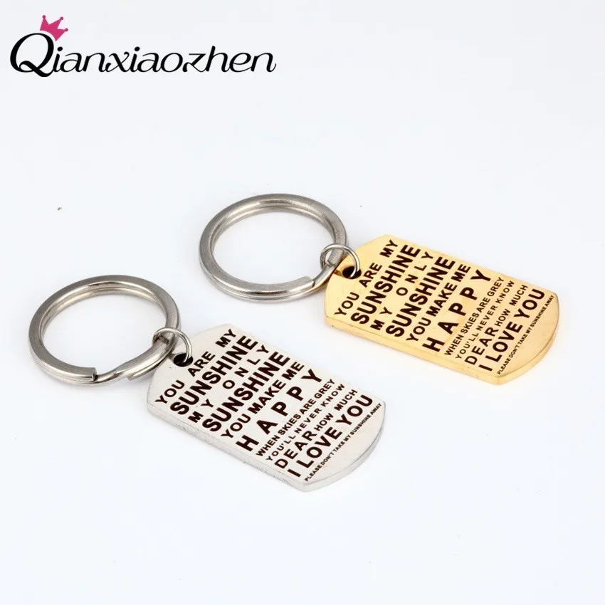 Qianxiaozhen YOU ARE MY SUNSHINE ONLY Keychain Boyfriend Gift Valentine's Day Birthday Favors Present Girfriend | Дом и сад