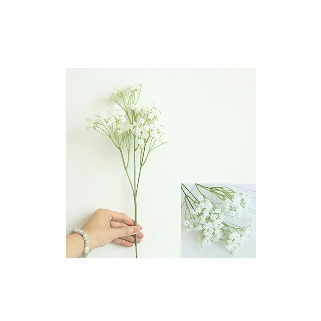 Искусственные цветы 1 шт. имитация поддельных цветов Gypsophila мягкий клей Флорес