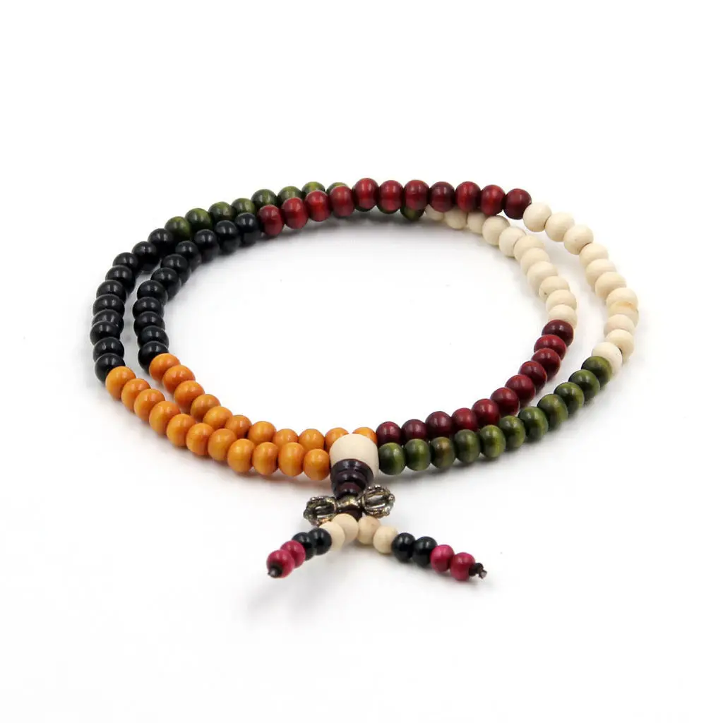 Многоцветной сандаловый браслет e ручной работы медвежонок буддизм новая
