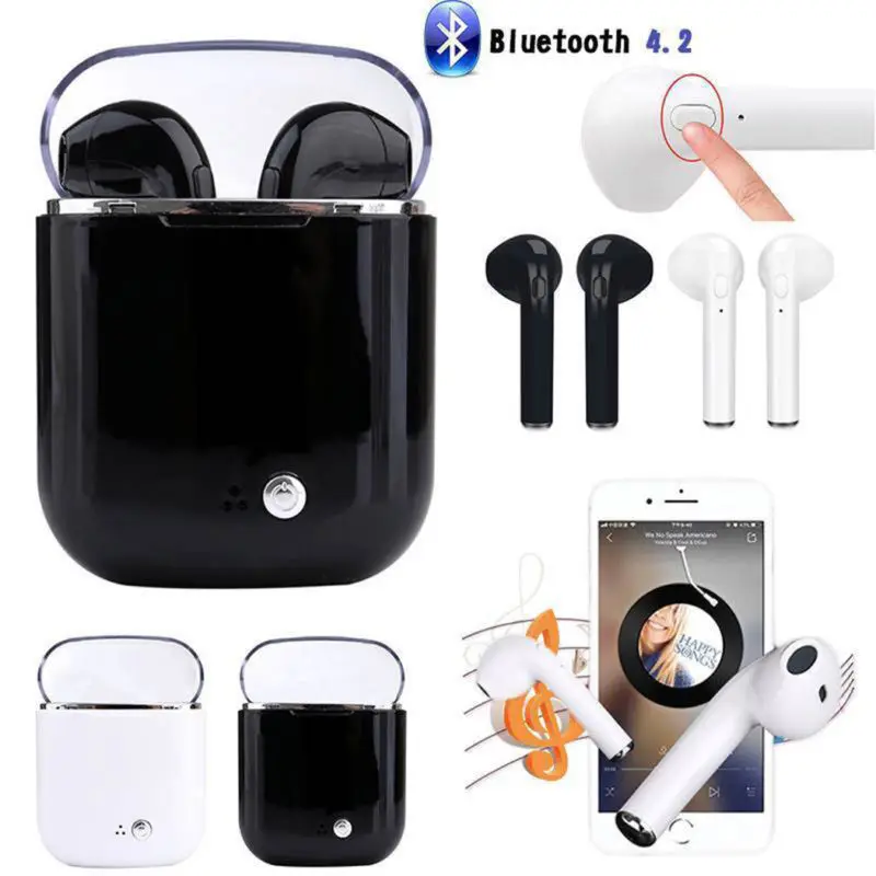 WLNGWEAR i7s Plus TWS Mini Wireless Bluetooth Earphone Stereo Earbud Headset With Charging Box Mic For All Smart phone | Электроника