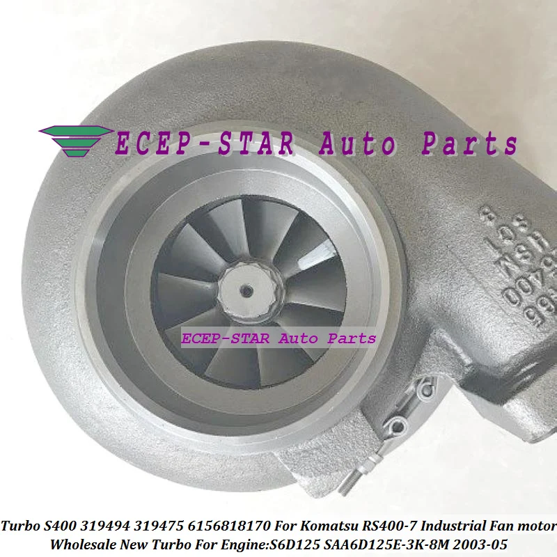 Новинка 100% Turbo S400 319494 319475 6156818170 6156-81-8170 для Komatsu RS400-7 S6D125 двигатель Промышленного