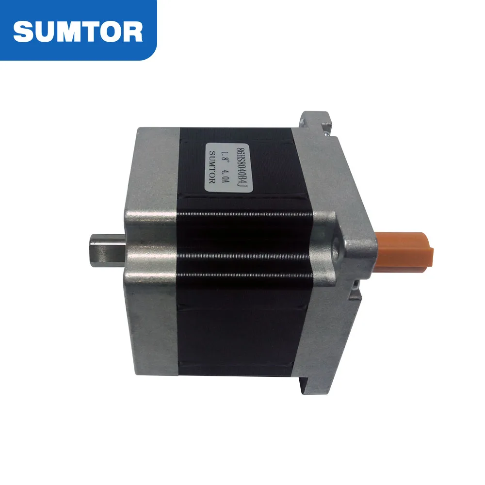 

double keyed shaft nema 34 stepper motor with 80mm motor body length 4N.m holding torque